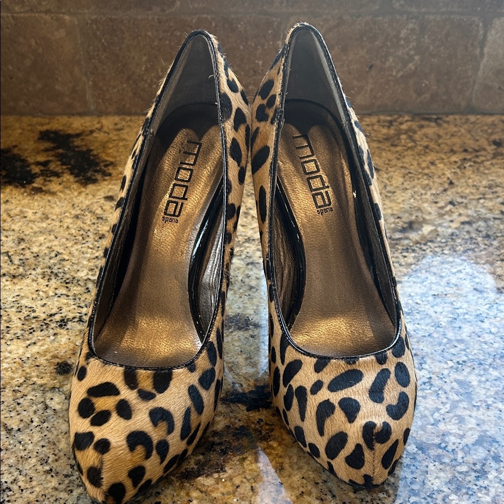 Moda Animal Print Women's Heels